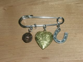 Longaberger Jewelry So Rachel Scion Charm Pin With Heart Locket