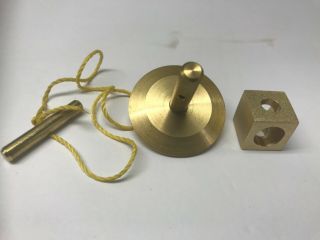 Brass Spinning Top With Ceramic Bearing And Rip Cord (over 15 Min Spin)
