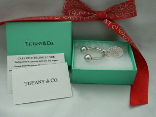 Vintage Tiffany Horseshoe Key Ring W/oval Please Return To Tiffany Tag (key 24)