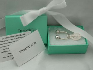 Vintage Tiffany Horseshoe Key Ring w/Oval Please Return to Tiffany Tag (Key 24) 2