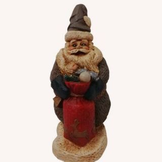 Wood World Santa Norwegian Gnome Vintage Hand Crafted In Virginia Usa 6 Inch