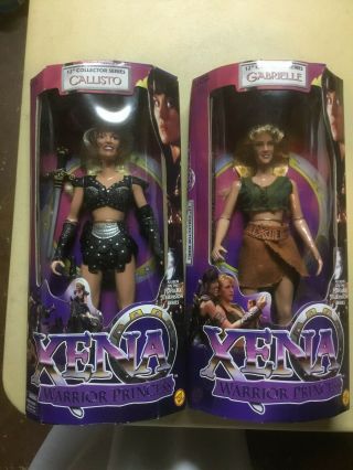 2 Xena Princess Warrior Series Dolls " Gabrielle " & " Callisto " (revenge) 12 " Nib