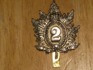 Qc Canadian Cap Badge 2nd Queen 