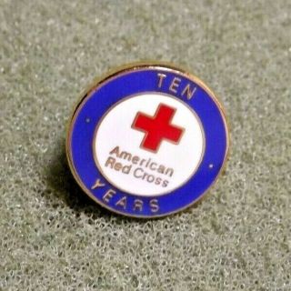 American Red Cross 10 Years Employee Service Award Lapel Pin