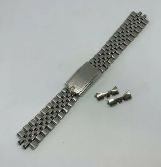 Vintage 1970’s Rolex Usa Jubilee Stainless Steel Oval Links Watch Bracelet 20mm