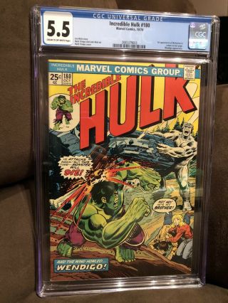 Incredible Hulk 180 First Cameo Appearance Wolverine Cgc 5.  5 ‘nuff Said