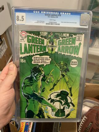Green Lantern 76 Cgc 8.  5 White Pages 1st Green Arrow Key
