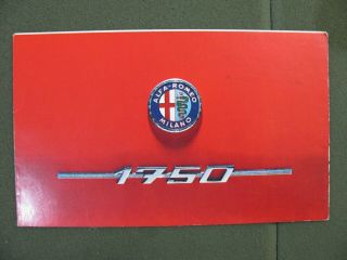 1969 Alfa Romeo 1750 Spider Veloce Brochure