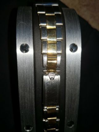 Vintage Rolex C,  I Usa 14k Gold/steel Two - Tone Oyster Rivet Expansion Bracelet