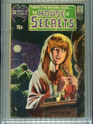 1971 DC HOUSE OF SECRETS 92 1ST APPEARANCE SWAMP THING CGC 3.  0 OW - W BOX9 2