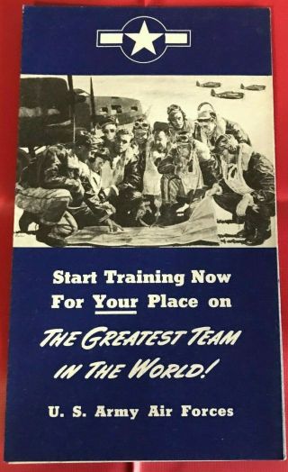 Wwii U.  S.  Army Air Force Recruitment Brochure