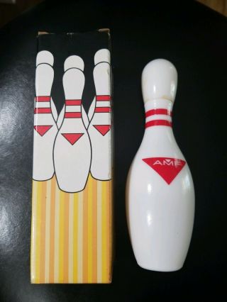 Vintage Avon Bowling Pin Strike Glass Decanter With Sweet Honesty Mens Cologne