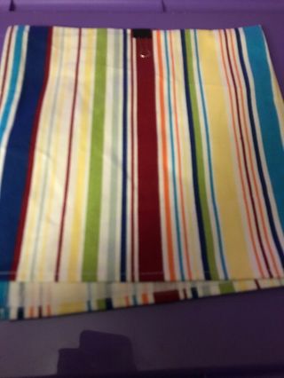 Longaberger Summer Stripe Fabric Napkins Set/2