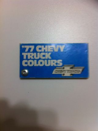 1977 Chevy Truck Salesman Dealer Color Chips - - - 1965 Pontiac Color Chips 2