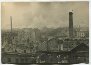 Wwii Large Size Photo: Devastated Berlin Center Roof View,  May 1945