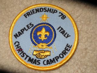 Boy Scout Bsa Transatlantic Christmas Friendship Camporee Italy Cp Council Patch