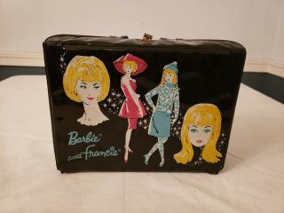 Vintage 1965 Mattel Barbie & Francie Vinyl Lunchbox 1962 No Thermos