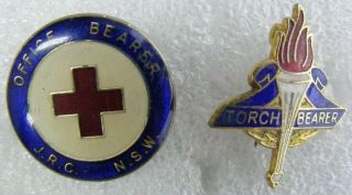 2 X Australia: Lapel Badges: Red Cross & Legacy
