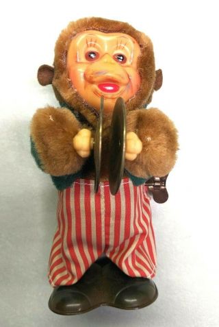 Vintage Wind - Up Monkey Playing The Cymbals - - Celluloid/plastic Face - China