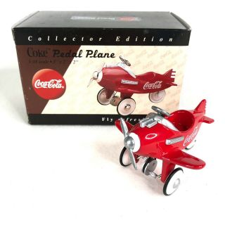 1997 Coca Cola Pedal Plane 1:18 Die Cast Mini Car Miniature Coke Collectible Vtg