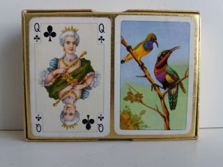 Vintage Kolibri Patience Nº 2017 Austria Miniature Double Deck Playing Cards