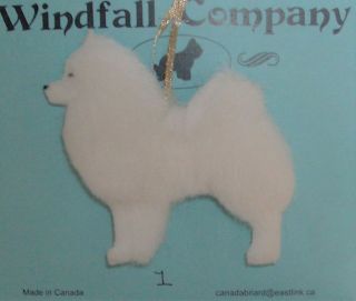 American Eskimo Dog Soft Plush Christmas Canine Ornament 1 By Wc