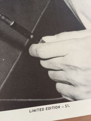 Vintage Black & White Poster Nimoy as DJ Spock Star Trek 17.  5” X 23” 2