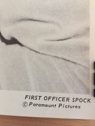 Vintage Black & White Poster Nimoy as DJ Spock Star Trek 17.  5” X 23” 3