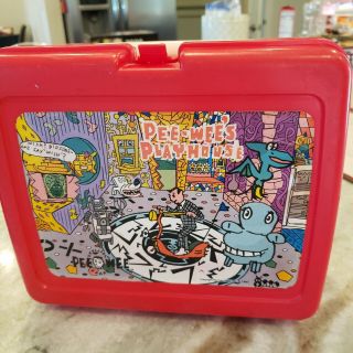 Vintage 1987 Pee - Wee’s Playhouse Plastic Red Lunchbox