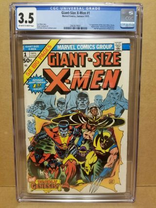 Giant - Size X - Men 1 Cgc 3.  5 1st X - Men (storm Colossus Nightcrawler) 1975 Key