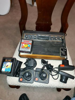 Vintage Atari CX - 2600 video computer system w /original box 3