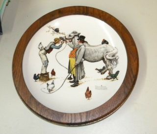 Norman Rockwell Gorham 10.  75 " Plate 1979 The Salesman Series " The Horse Trader "