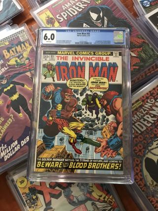 Iron Man 55 Cgc 6.  0 | 1st Thanos,  Mentor,  Drax,  Starfox,  Kronos & Blood Brothers