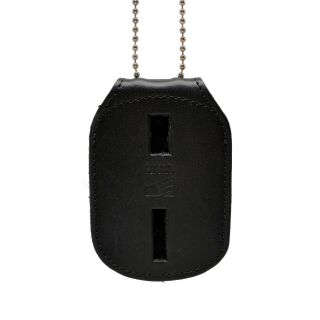Cobra Tufskin Universal Belt Clip Badge Holder Oval Neck Chain Leather