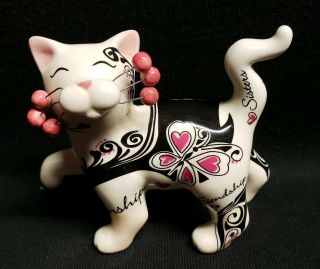 Amy Lacombe Whimsiclay Cat Figurine 48310 Friendship Kindness Sisters 2008
