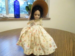 Early Madame Alexander Composition Scarlett Doll In Tagged Ensemble Gone W Wind