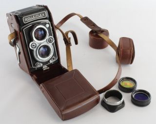 Vintage Rolleiflex Mx - Evs Franke & Heidecke Twin Lens Reflex Camera W/