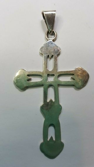 Vintage Mexican Taxco Sterling Silver Cross Open Work Manly Men 