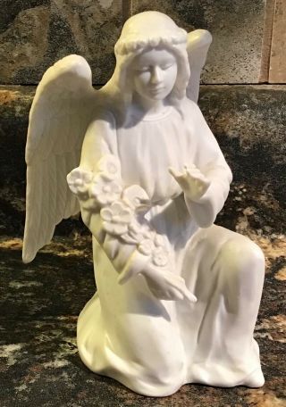 Vintage Homco 5617 Nativity White Porcelain Angel Figurine