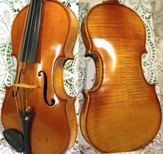 Gorgeous Old Vintage French? Violin Well Flamed Back 4/4