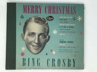 Bing Crosby Merry Christmas 5 Record Album Set 78 Rpm A403 Decca 1945 1st Issue