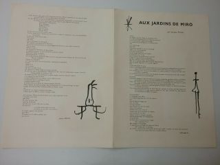 Joan Miro pencil signed 