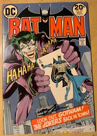 Dc Comics Batman 251 (sept.  1973) F/vf Signed By Neal Adams