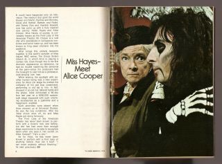 1974 Tv Article Alice Cooper On The Snoop Sisters Series Helen Hayes Rock Star