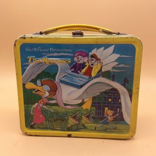 Walt Disney Producions The Rescuers Metal Lunch Box Aladdin Indrustries