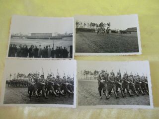 Wwii German Photo 4 Luft Parade With Standard Double D 