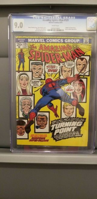 Spiderman 121 Cgc 9.  0 (death Of Gwen Stacy 1975) John Romita Sr Art