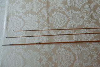 VINTAGE 2 PIECE SOUTH BEND 7 1/2 FOOT BAMBOO FLY ROD 2 TIPS TUBE SOCK 3