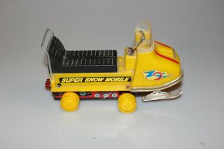 Vintage Snowmobile Tin & Pastic Toy Durham Industries Made In Japan Wind Up M14