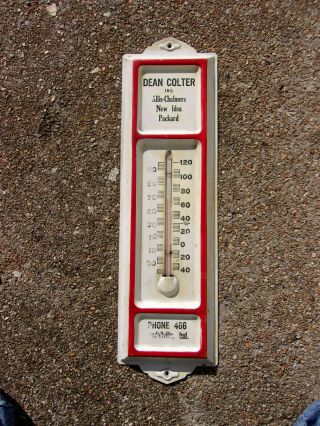 Old Advertising Thermometer Farm Eqpt.  Allis Chalmers Idea Kendallville Ind.